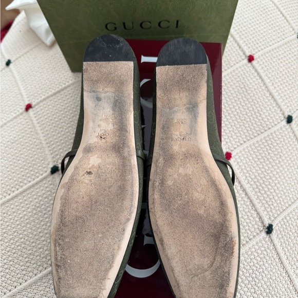 Gucci Women's Horsebit GG Canvas ballet flats - Picture 6 of 13
